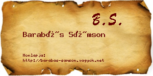 Barabás Sámson névjegykártya